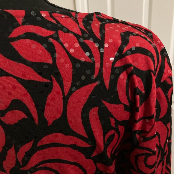 MSK Roses top with sequins - Picture 5 of 5